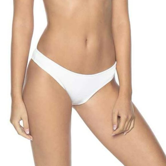 NWT PQ Pilyq Revolve White Pearl Halter Cheeky Bottom Bikini, Size Medium - Picture 5 of 8